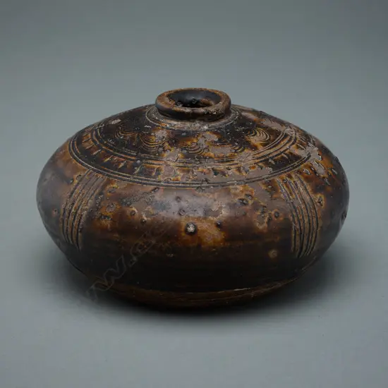 #Stoneware bottle – Khmer – c.11thC